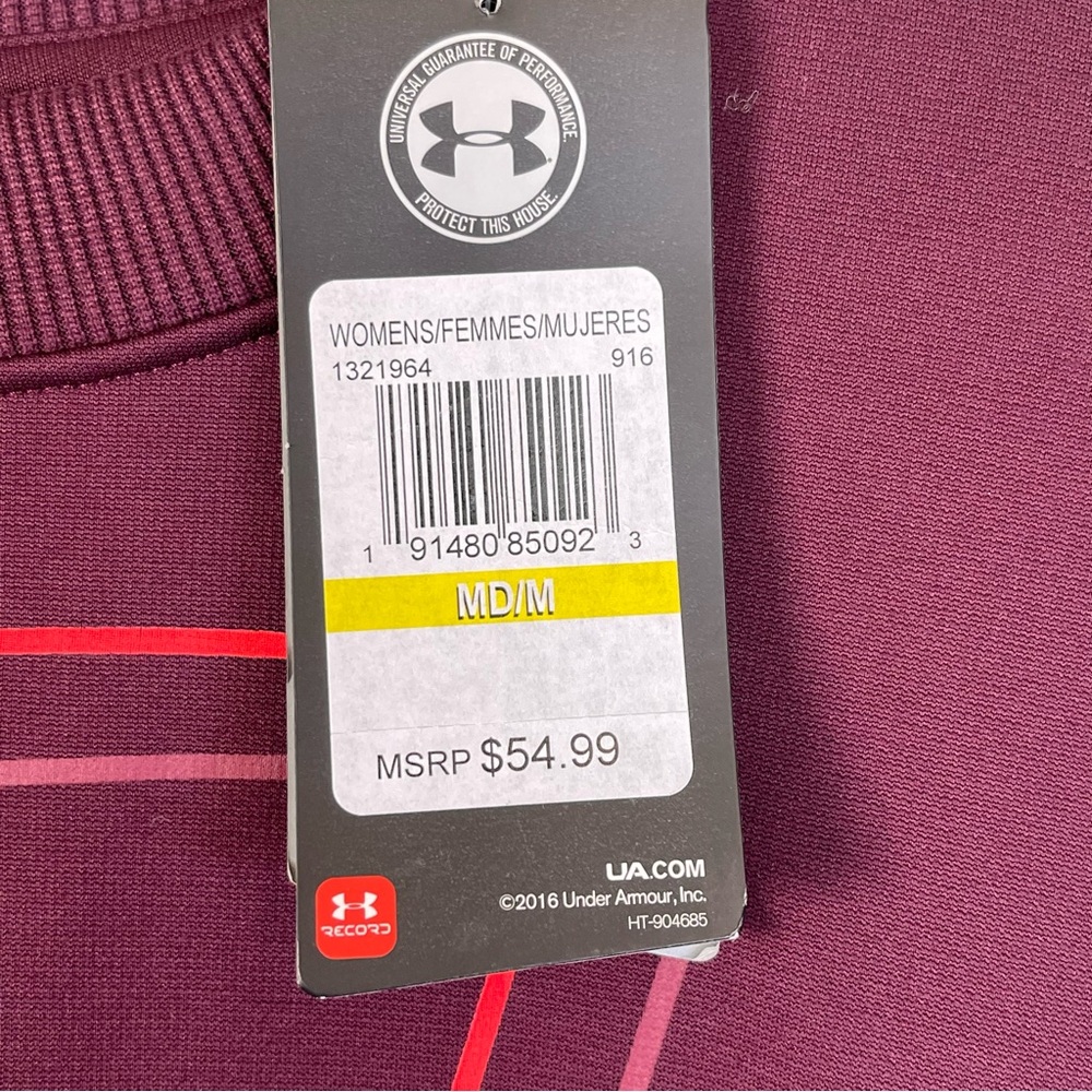 Under Armour Maroon Crewneck Sweater women’s size medium - Picture 2 of 4
